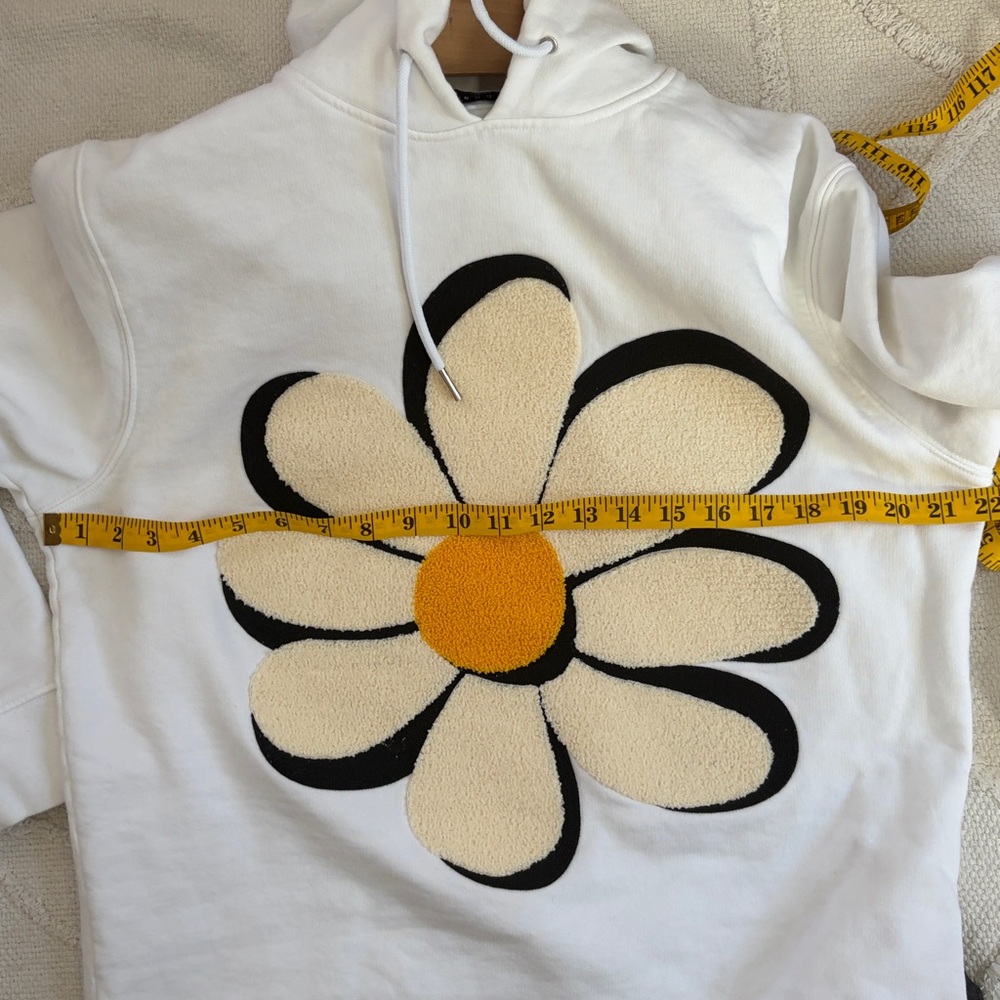 SANDRO Daisy Embroidered Organic Cotton Hoodie size M - Picture 9 of 9
